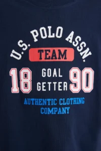 US Polo Assn. Boys' NAVY BLUE Crew Neck T-Shirt - Image 6