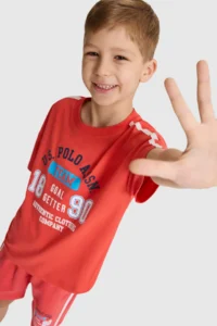 US Polo Assn. Boys' Red Crew Neck T-Shirt