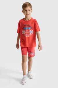 US Polo Assn. Boys' Red Crew Neck T-Shirt - Image 4