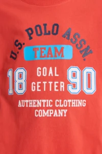 US Polo Assn. Boys' Red Crew Neck T-Shirt - Image 6
