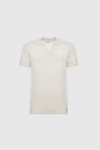 US Polo Assn. Men Cream Polo Shirt Collar Knitwear T-Shirt - Image 7