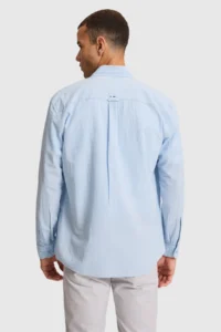 US Polo Assn. Men Light BLUE Long Sleeve Basic Shirt - Image 5