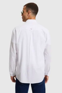 US Polo Assn. Men WHITE Long Sleeve Basic Shirt - Image 5