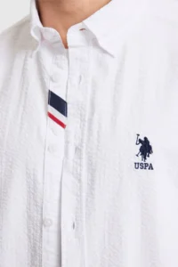 US Polo Assn. Men WHITE Long Sleeve Basic Shirt - Image 6