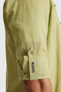 US Polo Assn. Men Green Long Sleeve Basic Shirt - Image 6