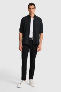 US Polo Assn. Men Black Long Sleeve Basic Shirt - Image 6