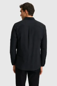 US Polo Assn. Men Black Long Sleeve Basic Shirt - Image 7