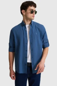 US Polo Assn. Men Light NAVY Long Sleeve Basic Shirt