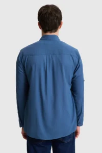 US Polo Assn. Men Light NAVY Long Sleeve Basic Shirt - Image 5