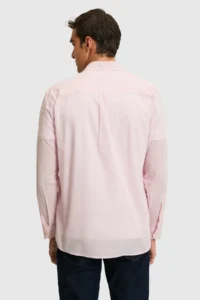 US Polo Assn. Men Light PINK Long Sleeve Basic Shirt - Image 5