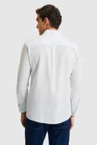 US Polo Assn. Men Water Green Long Sleeve Basic Shirt - Image 5