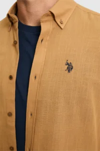 US Polo Assn. Men Coconut Long Sleeve Basic Shirt - Image 7