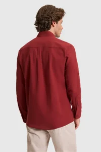 US Polo Assn. Men Cherry Long Sleeve Basic Shirt - Image 5