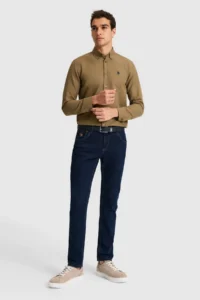 US Polo Assn. Men Khaki Long Sleeve Basic Shirt - Image 4