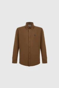 US Polo Assn. Men Brown Long Sleeve Basic Shirt - Image 7