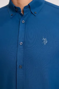 US Polo Assn. Men Light NAVY Long Sleeve Basic Shirt - Image 6