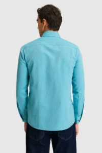 US Polo Assn. Men Petrol Long Sleeve Basic Shirt - Image 5