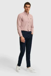 US Polo Assn. Men Cherry Long Sleeve Basic Shirt - Image 4