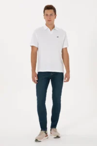 US Polo Assn. Men comfort Fit Wacky Collar WHITE T-Shirt - Image 4