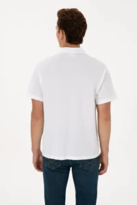 US Polo Assn. Men comfort Fit Wacky Collar WHITE T-Shirt - Image 5