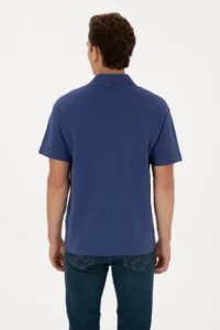 US Polo Assn. Men comfort Fit Wacky Collar Indigo T-Shirt - Image 5
