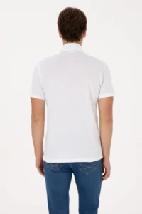 US Polo Assn. Men Regular Fit Polo Shirt Collar WHITE T-Shirt - Image 5