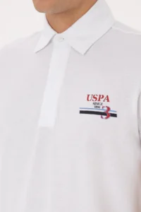 US Polo Assn. Men Regular Fit Polo Shirt Collar WHITE T-Shirt - Image 7