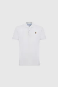 US Polo Assn. Men WHITE Regular Fit Polo Shirt Collar Basic T-Shirt - Image 7