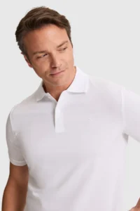 US Polo Assn. Men WHITE Regular Fit Polo Shirt Collar Basic T-Shirt - Image 2