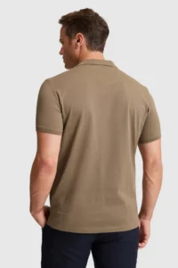 US Polo Assn. Men Khaki Regular Fit Polo Shirt Collar Basic T-Shirt - Image 5