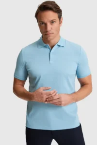 US Polo Assn. Men BLUE Regular Fit Polo Shirt Collar Basic T-Shirt