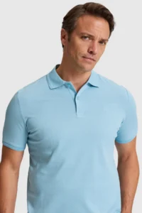 US Polo Assn. Men BLUE Regular Fit Polo Shirt Collar Basic T-Shirt - Image 2