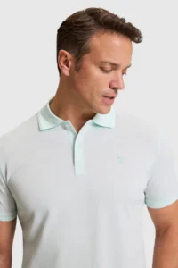 US Polo Assn. Men Water Green Regular Fit Polo Shirt Collar Basic T-Shirt - Image 2