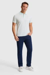 US Polo Assn. Men Water Green Regular Fit Polo Shirt Collar Basic T-Shirt - Image 4