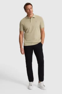 US Polo Assn. Men Light Khaki Regular Fit Polo Shirt Collar Basic T-Shirt - Image 4
