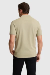 US Polo Assn. Men Light Khaki Regular Fit Polo Shirt Collar Basic T-Shirt - Image 5