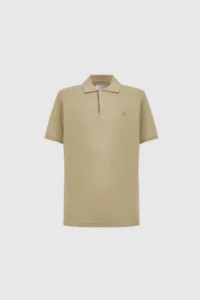 US Polo Assn. Men Light Khaki Regular Fit Polo Shirt Collar Basic T-Shirt - Image 7