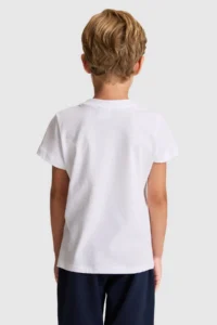 US Polo Assn. Boys' WHITE Crew Neck Basic T-Shirt - Image 5