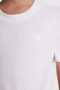US Polo Assn. Boys' WHITE Crew Neck Basic T-Shirt - Image 6