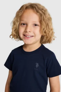 US Polo Assn. Boys' NAVY BLUE Crew Neck Basic T-Shirt - Image 2