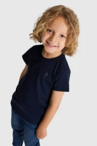 US Polo Assn. Boys' NAVY BLUE Crew Neck Basic T-Shirt - Image 3