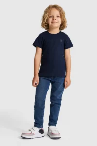 US Polo Assn. Boys' NAVY BLUE Crew Neck Basic T-Shirt - Image 4