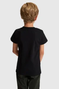 US Polo Assn. Boys' Black Crew Neck Basic T-Shirt - Image 5