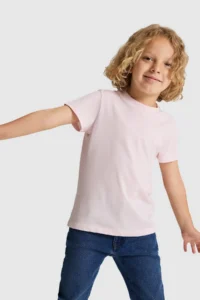 US Polo Assn. Boys' Light PINK Crew Neck Basic T-Shirt