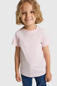 US Polo Assn. Boys' Light PINK Crew Neck Basic T-Shirt - Image 3
