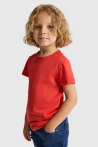 US Polo Assn. Boys' Red Crew Neck Basic T-Shirt