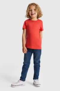 US Polo Assn. Boys' Red Crew Neck Basic T-Shirt - Image 4
