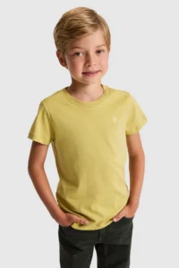 US Polo Assn. Boys' Green Crew Neck Basic T-Shirt