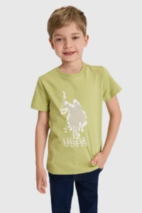 US Polo Assn. Boys' Green Crew Neck T-Shirt