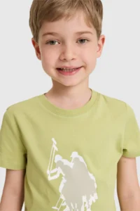 US Polo Assn. Boys' Green Crew Neck T-Shirt - Image 2